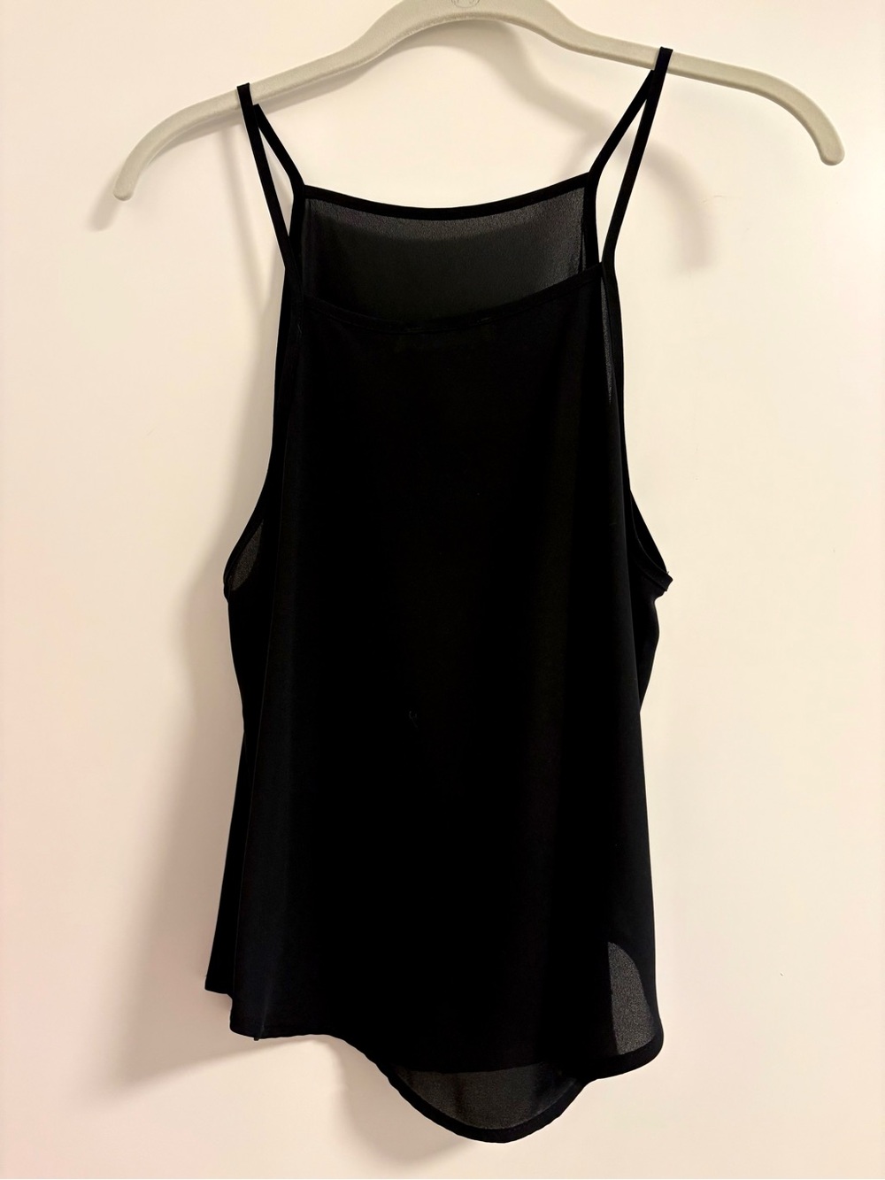 Lush Black Spaghetti Strap Sheer Camisole